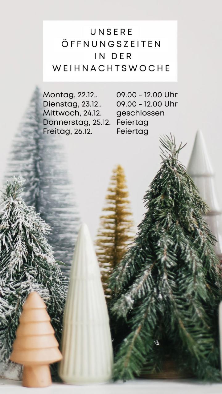 Öffnungszeiten Weihnachten
